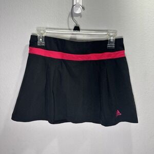 Adidas Black Pink Climalite Mini Skort size small Golf Tennis built in shorts